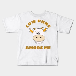 Cow Puns Amoos Me Kids T-Shirt